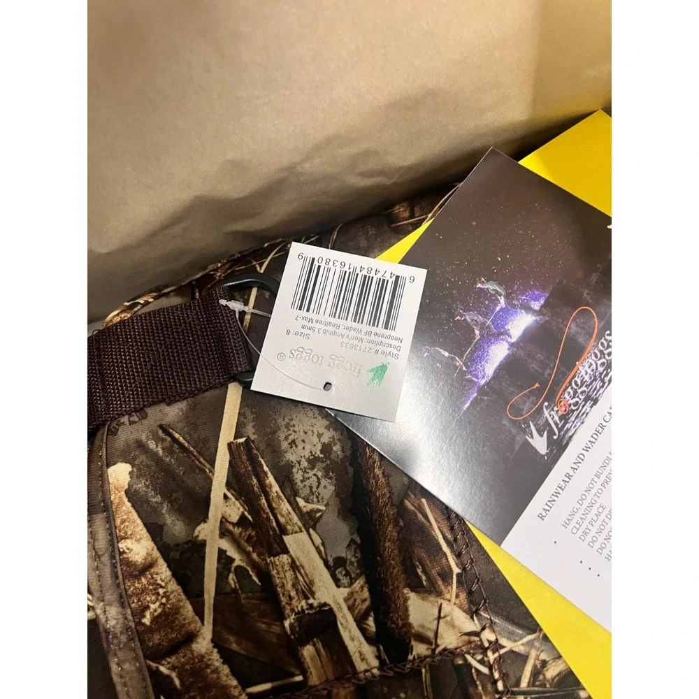 Frogg‎ Toggs Amphib Bootfoot Wader Mens 8 Brown Camo 3.5mm Neoprene Waterproof